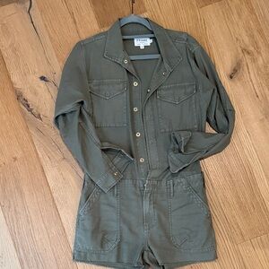 Frame Denim Women's Utility Romper in Olive
